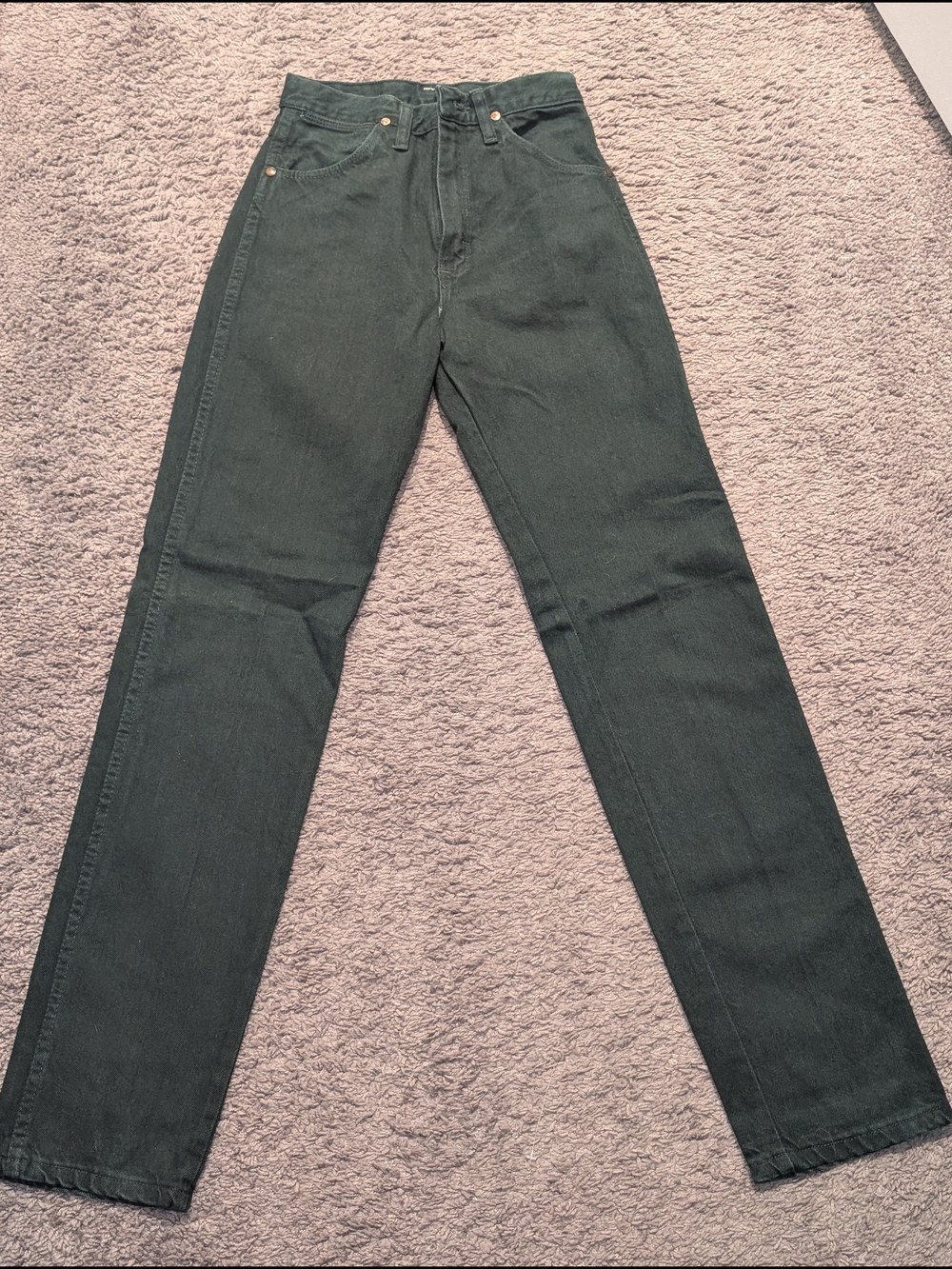 Vintage Wrangler Straight-Leg Jeans in Forest Green